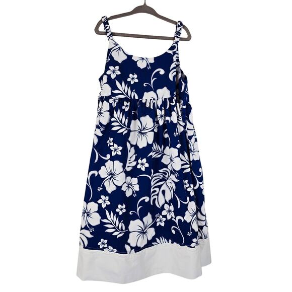 Aloha Republic Floral Hawaiian Hybiscus Sleeveless Girls Dress 4T - Picture 2 of 3